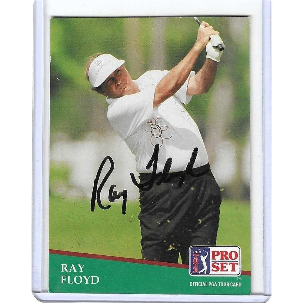 1991 Pro Set Golf Card #164 Raymond Floyd Signed Hall of Famer PGA Autograph